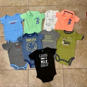 Bundle of Nine 18 Month Boys Onesies